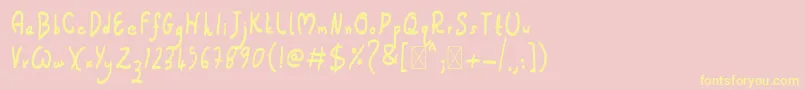 Jumpex Font – Yellow Fonts on Pink Background