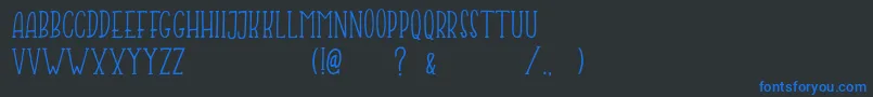 Jumping Frog Demo Font – Blue Fonts on Black Background