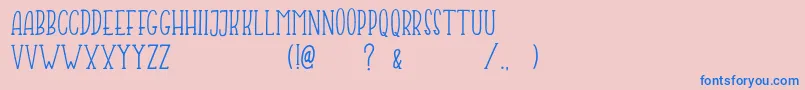 Jumping Frog Demo Font – Blue Fonts on Pink Background