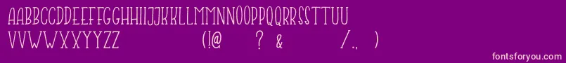 Jumping Frog Demo Font – Pink Fonts on Purple Background