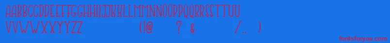 Jumping Frog Demo Font – Red Fonts on Blue Background