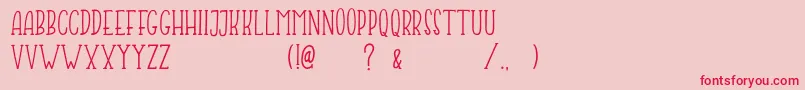Jumping Frog Demo Font – Red Fonts on Pink Background