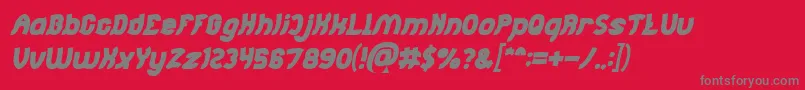 Police Jumping Running Bold Italic – polices grises sur fond rouge
