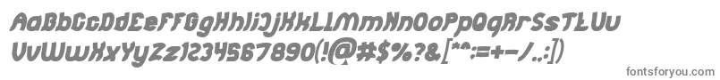 Jumping Running Bold Italic Font – Gray Fonts on White Background