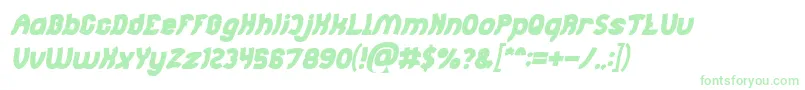 Jumping Running Bold Italic-fontti – vihreät fontit valkoisella taustalla