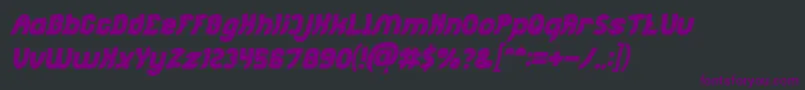 Jumping Running Bold Italic Font – Purple Fonts on Black Background