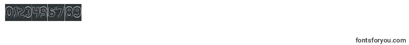 Jumping Running Hollow Inverse-Schriftart – Schriften für Zahlen und Nummern