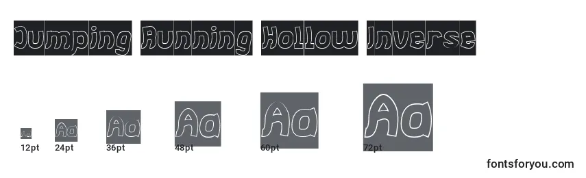 Jumping Running Hollow Inverse Font Sizes