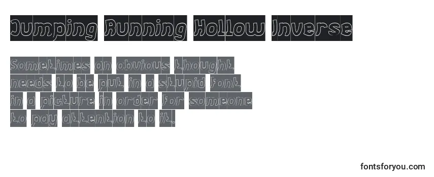 Jumping Running Hollow Inverse Font