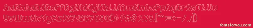 Jumping Running Hollow Font – Green Fonts on Red Background