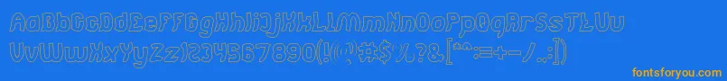 fuente Jumping Running Hollow – Fuentes Naranjas Sobre Fondo Azul