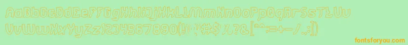 En savoir plus sur la police Jumping Running Hollow Police Jumping Running Hollow – polices orange sur fond vert