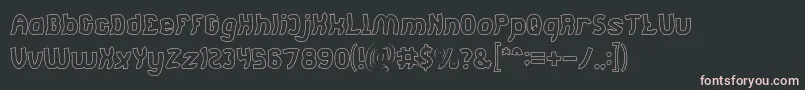 フォントJumping Running Hollow – 黒い背景にピンクのフォント
