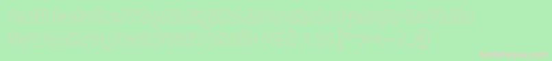 Jumping Running Hollow Font – Pink Fonts on Green Background