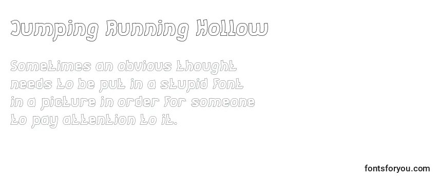 Jumping Running Hollow Font