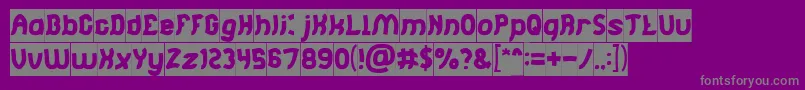 Jumping Running Inverse Font – Gray Fonts on Purple Background