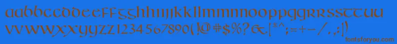 Шрифт KellsSd – коричневые шрифты на синем фоне