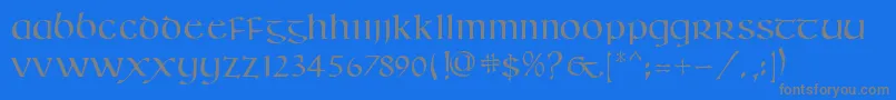KellsSd Font – Gray Fonts on Blue Background