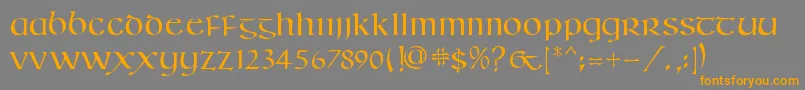 KellsSd Font – Orange Fonts on Gray Background