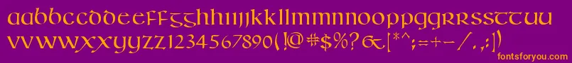 KellsSd Font – Orange Fonts on Purple Background