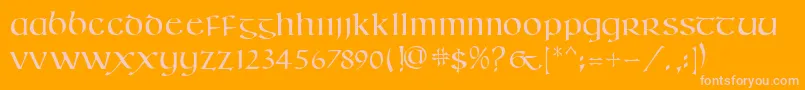 KellsSd Font – Pink Fonts on Orange Background