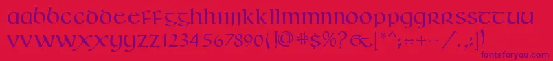 KellsSd Font – Purple Fonts on Red Background