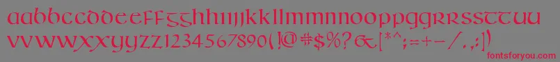 KellsSd Font – Red Fonts on Gray Background