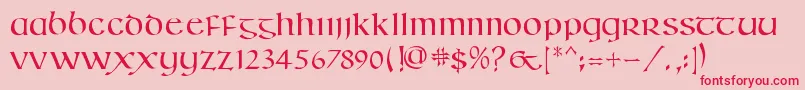 KellsSd Font – Red Fonts on Pink Background