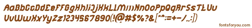 Jumping Running Italic Font – Brown Fonts on White Background