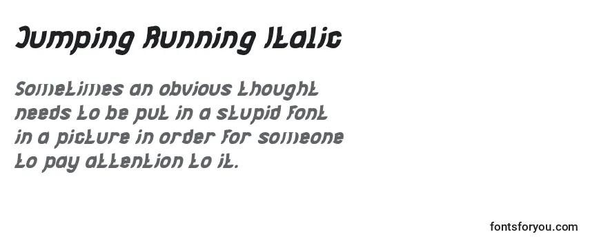 Jumping Running Italic Font