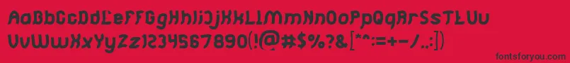 Jumping Running Light Font – Black Fonts on Red Background