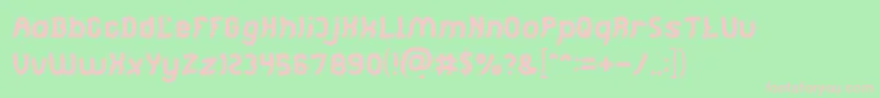 Jumping Running Light Font – Pink Fonts on Green Background