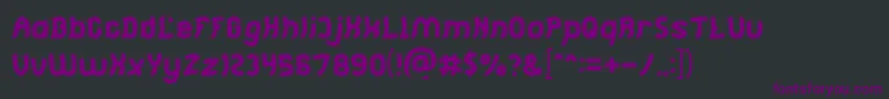 Jumping Running Light Font – Purple Fonts on Black Background