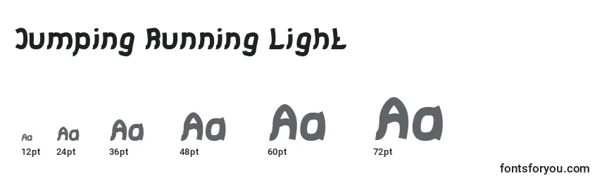 Jumping Running Light Font Sizes