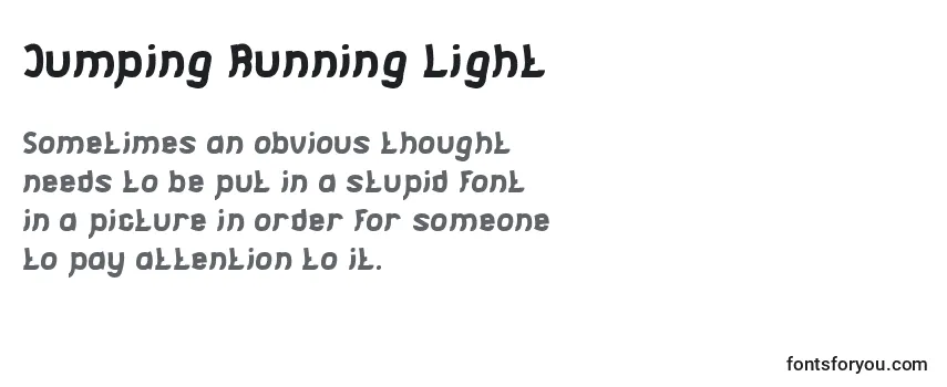 Jumping Running Light Font