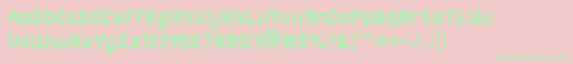 Jumping Running Font – Green Fonts on Pink Background