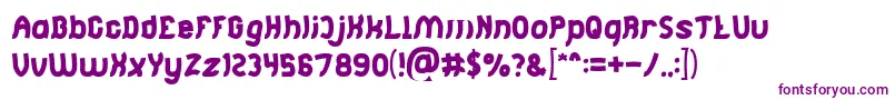 Jumping Running Font – Purple Fonts on White Background