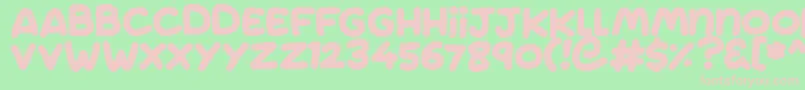 Fonte Jumping – fontes rosa em um fundo verde