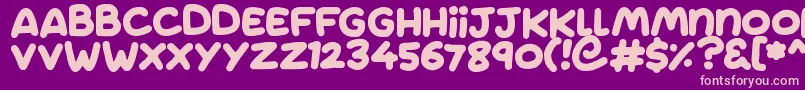 Jumping Font – Pink Fonts on Purple Background