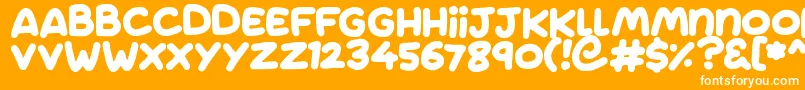 Więcej informacji o czcionce Jumping Czcionka Jumping – białe czcionki na pomarańczowym tle