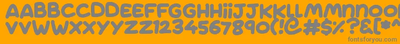 Jumping Font – Gray Fonts on Orange Background