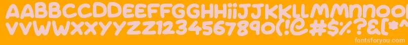 Fonte Jumping – fontes rosa em um fundo laranja