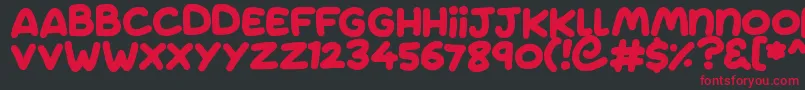 Jumping Font – Red Fonts on Black Background