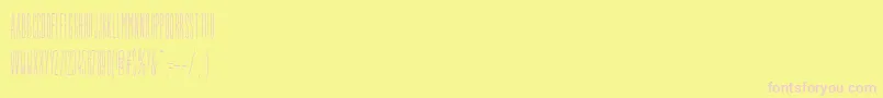 フォントJumpingthecouch FREE FOR PERSONAL USE ONLY – ピンクのフォント、黄色の背景