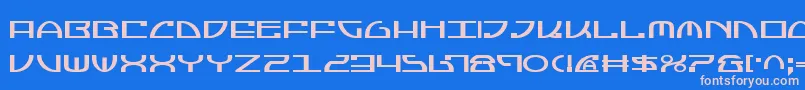 フォントjumptroops – ピンクの文字、青い背景
