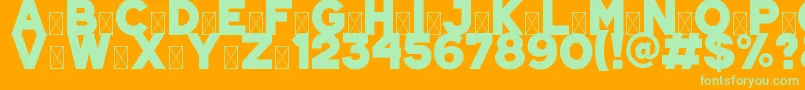 JUNAR Font – Green Fonts on Orange Background