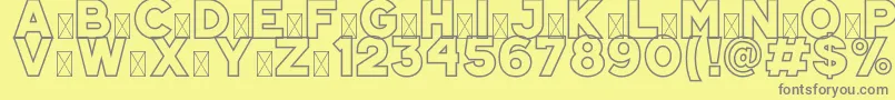 JUNAROUTLINE JUNAROUTLINE Font – Gray Fonts on Yellow Background