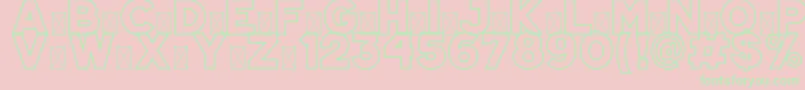 JUNAROUTLINE JUNAROUTLINE-Schriftart – Grüne Schriften auf rosa Hintergrund