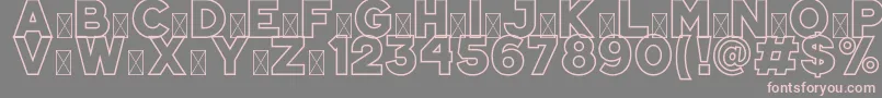 JUNAROUTLINE JUNAROUTLINE Font – Pink Fonts on Gray Background