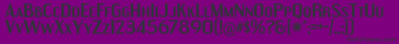 フォントEngebrechtreExBd – 紫の背景に黒い文字